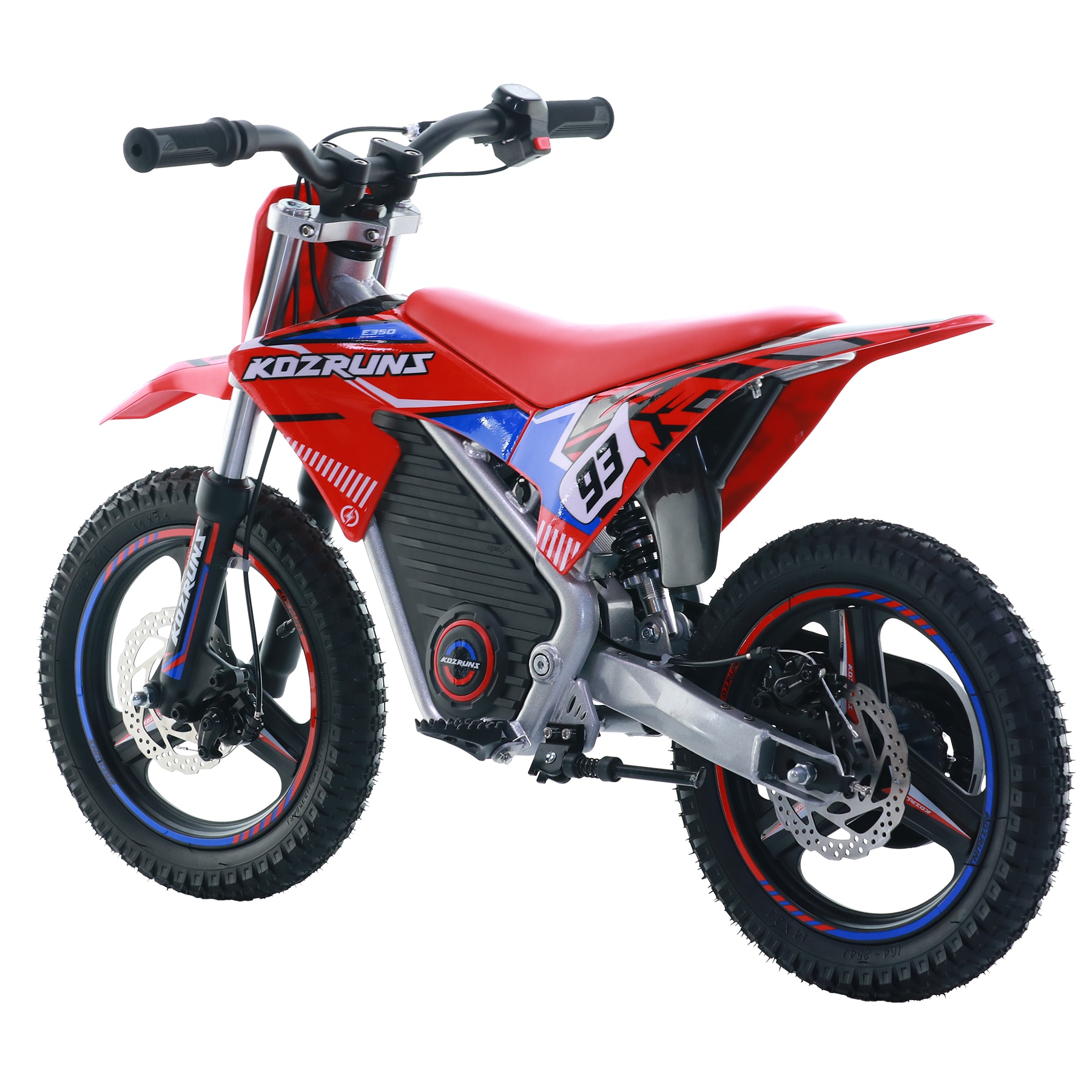MX-E350 - Motocross Bike For Aged 4-8, 350W Internal Transmission Chassis, 18km/h, RGB Support, Front And Rear Shock Springs, Mechanical Disc Brakes_voghion.com
